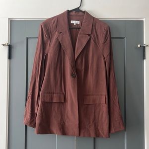 We Wore What Relaxed Brown Blazer